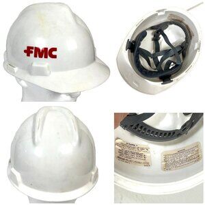 FMC Engineer Inspector Vtg Safety Hard Hat MSA Helmet Military Tank Santa Clara